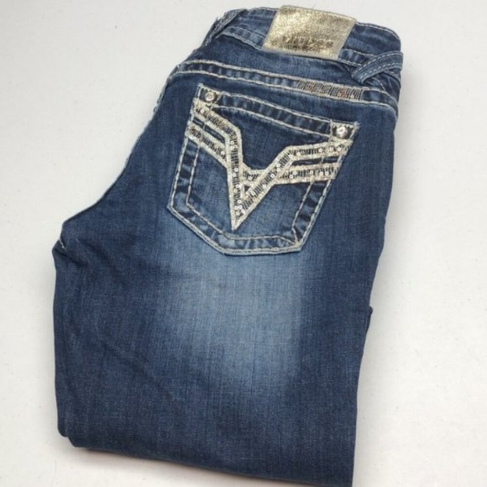 VINTAGE VIGOSS CHELSEA BOOTCUT JEANS 27x32 CRYSTALS 💎